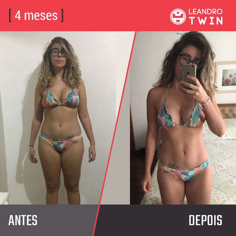 Evolução de Eduarda Puccini — antes e depois