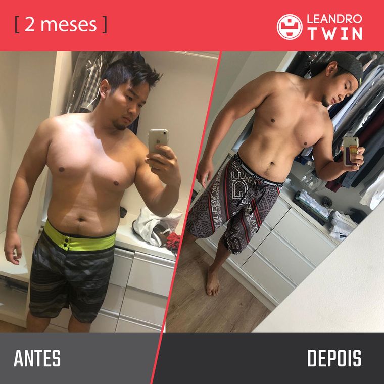 Evolução de Eiji Sakata — antes e depois