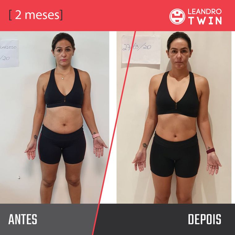 Evolução de Elaine Maia — antes e depois