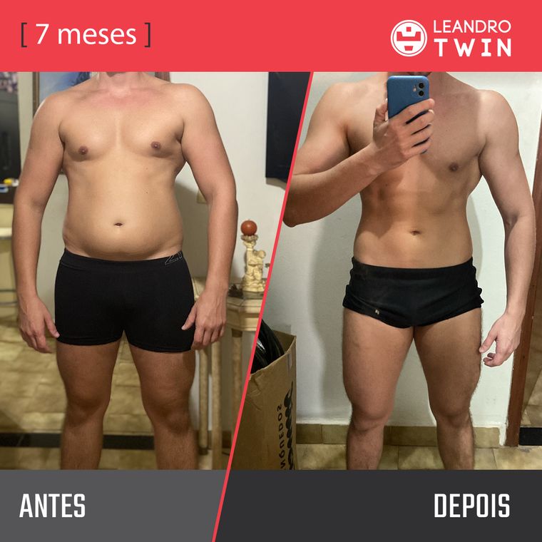 Evolução de Felipe Augusto Pacheco — antes e depois