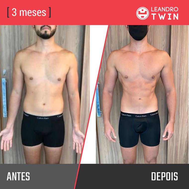 Evolução de Hugo de Lima — antes e depois