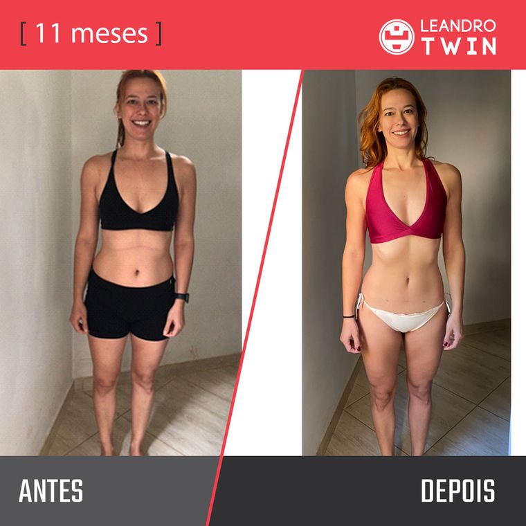Evolução de Laisa Celene Nobre Bastos — antes e depois