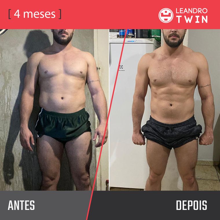 Evolução de Leonardo Fagundes — antes e depois