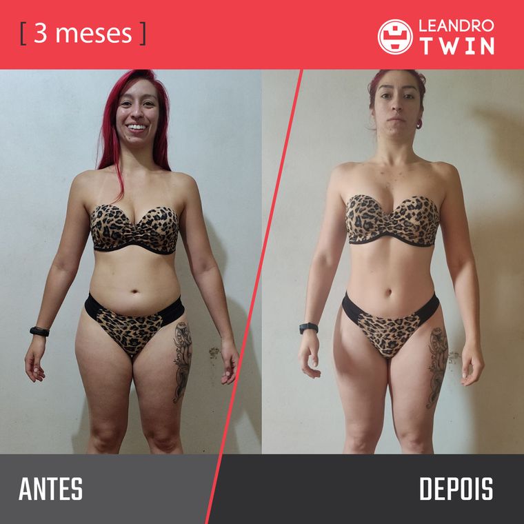 Evolução de Luara Lima dos Santos — antes e depois