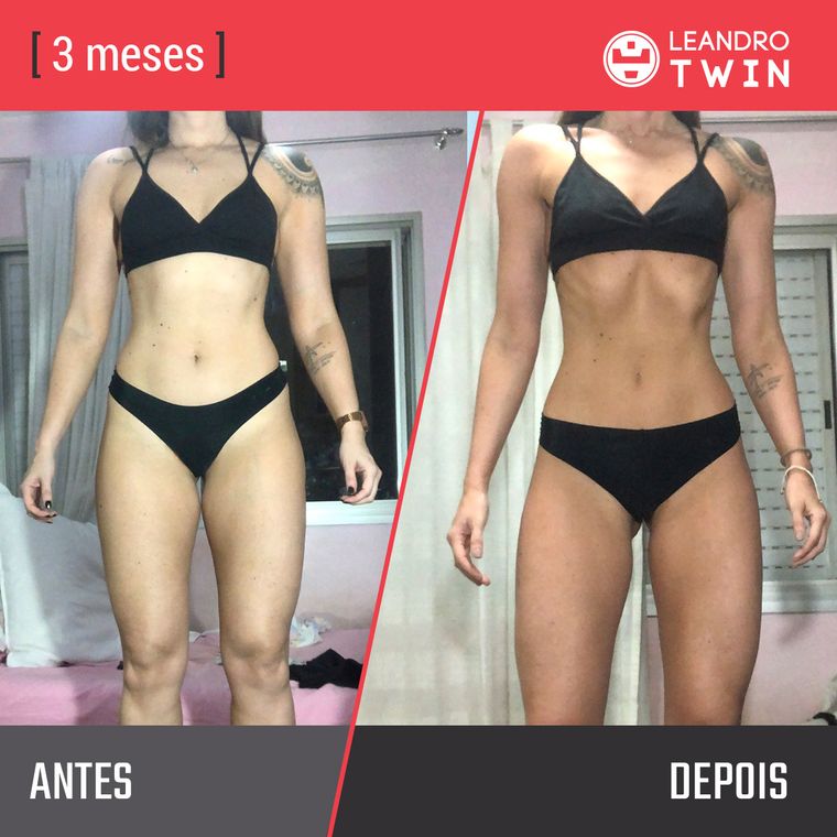Evolução de Luíza Lauretti — antes e depois