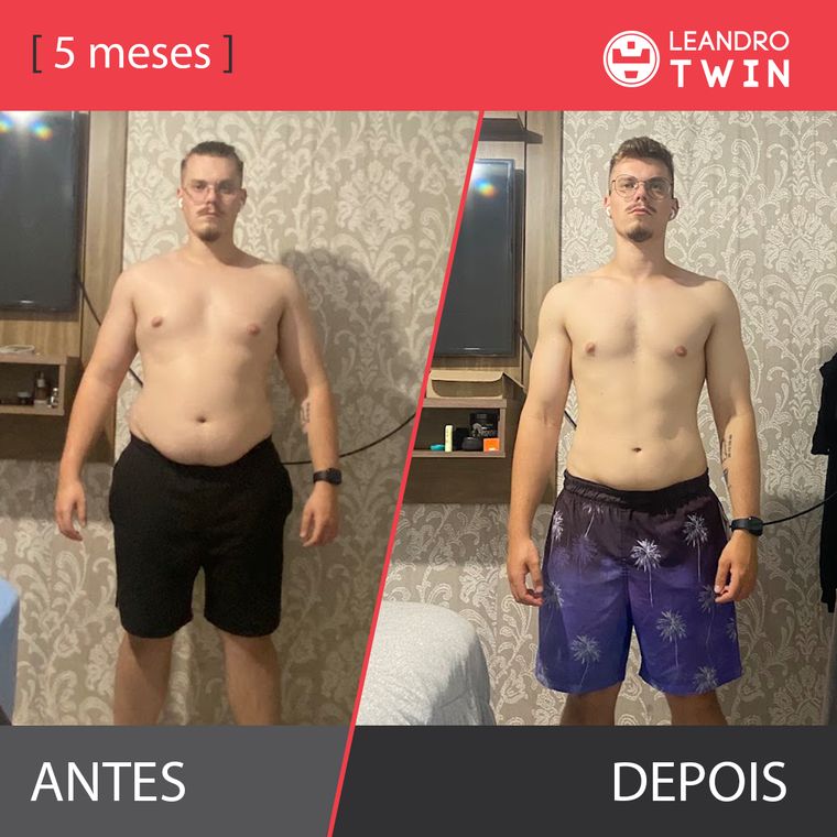 Evolução de Mateus — antes e depois
