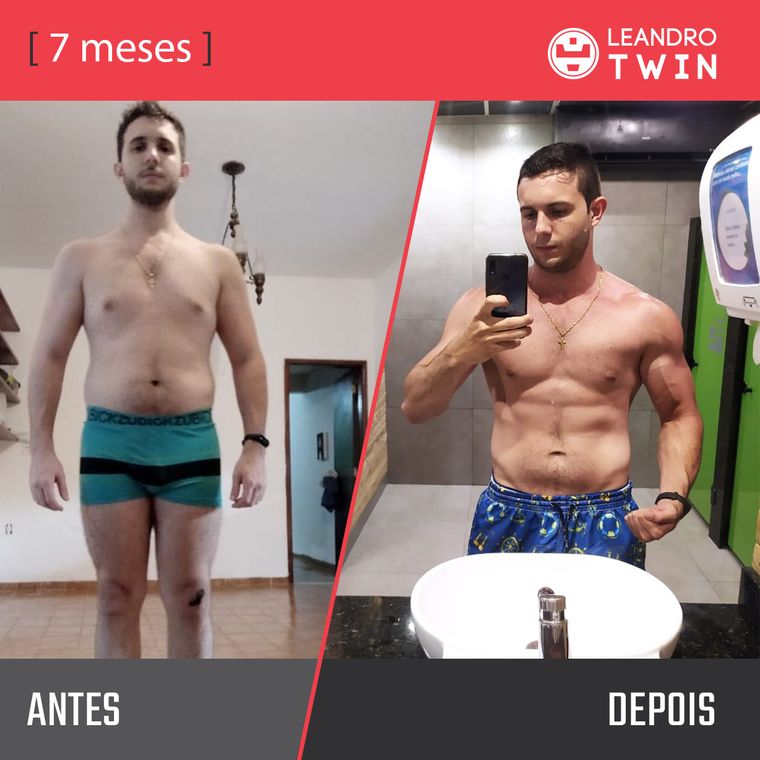 Evolução de Paulo Victor — antes e depois