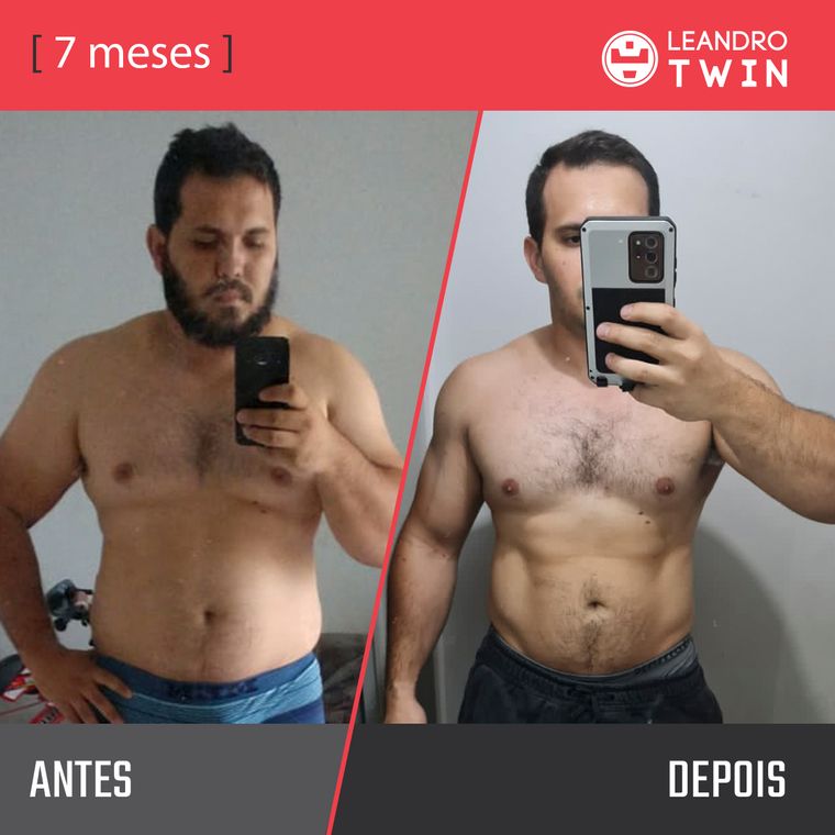 Evolução de Renan Carvalho — antes e depois