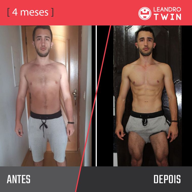 Evolução de Tiago Santana Brugioni — antes e depois