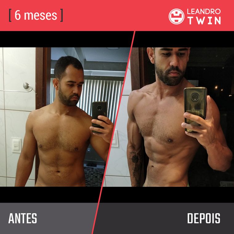 Evolução de Victor Paulino — antes e depois