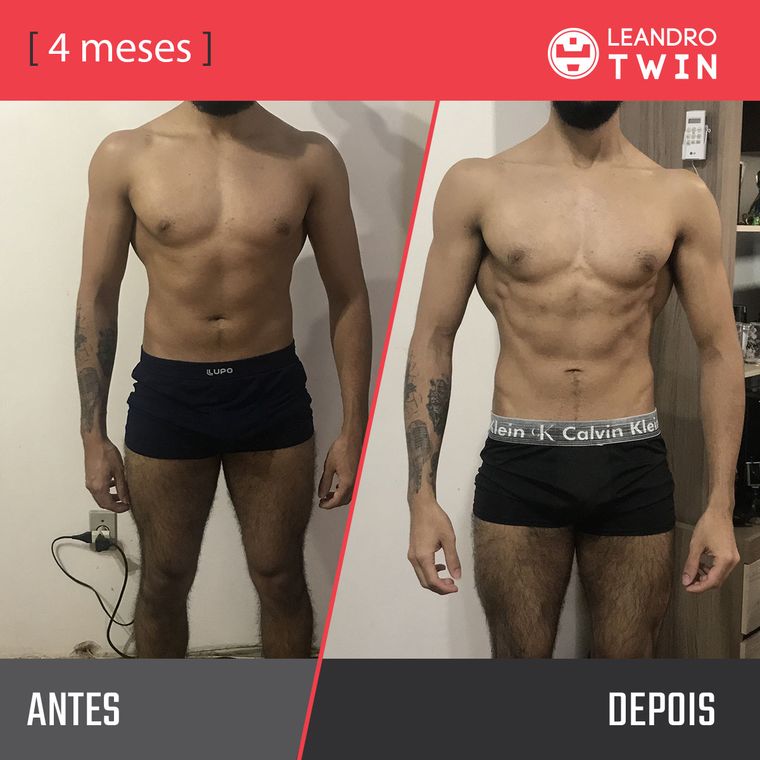 Evolução de Vinícius Teixeira Pereira — antes e depois