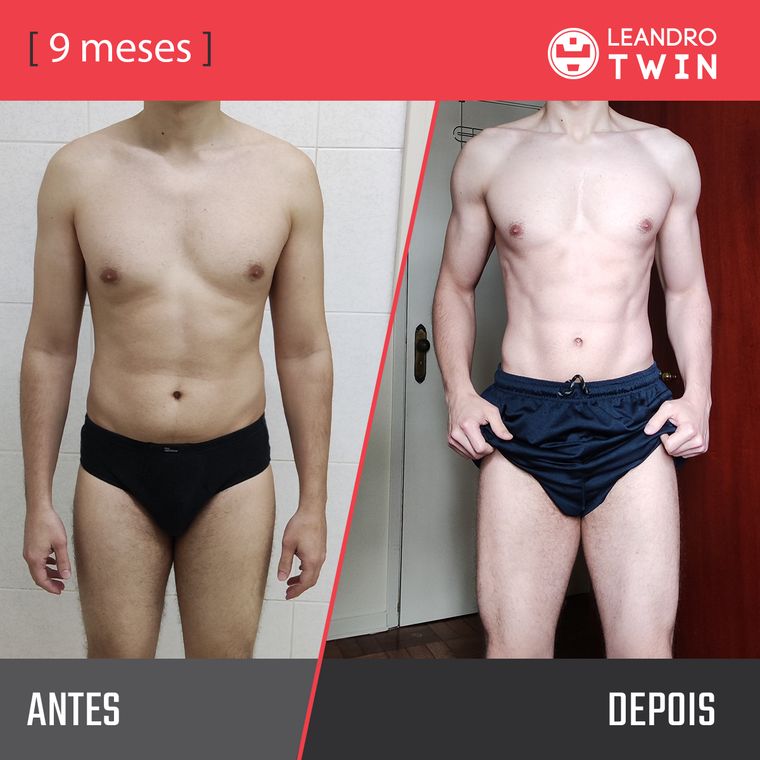 Evolução de Vitor Nezo — antes e depois